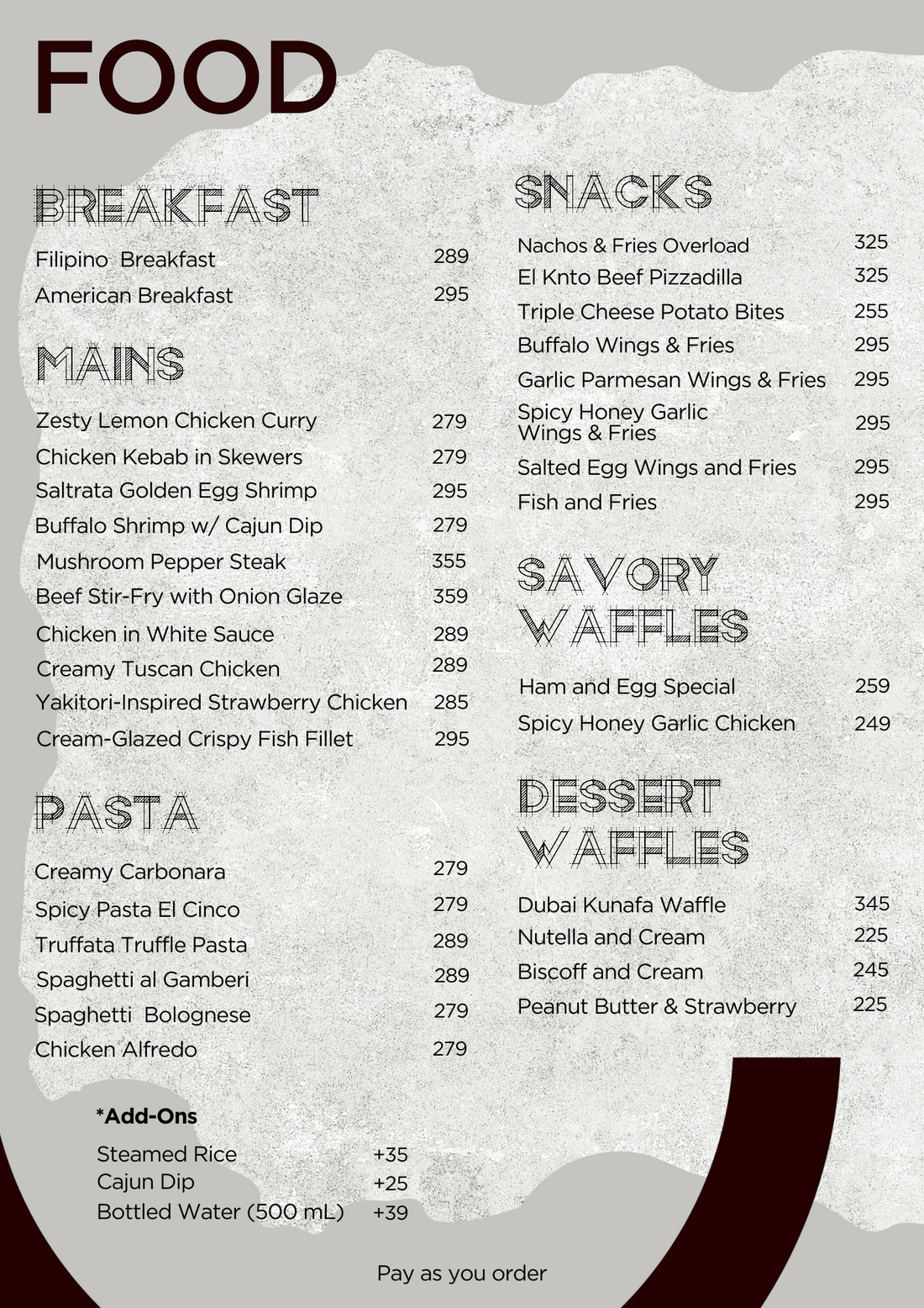 Full Menu | Knto Cinco – KNTO CINCO